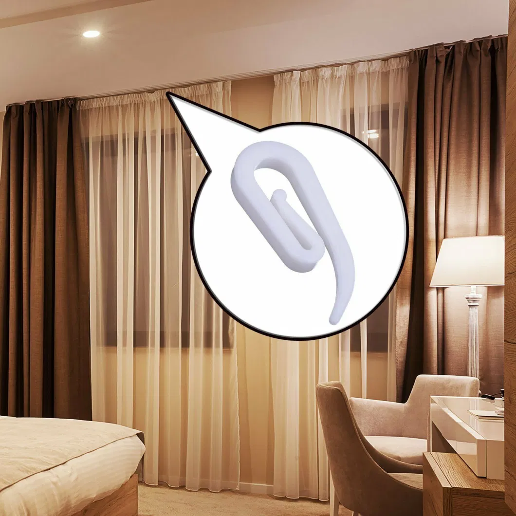 Plastic Curtain Hooks for Window Curtain and Shower Curtain