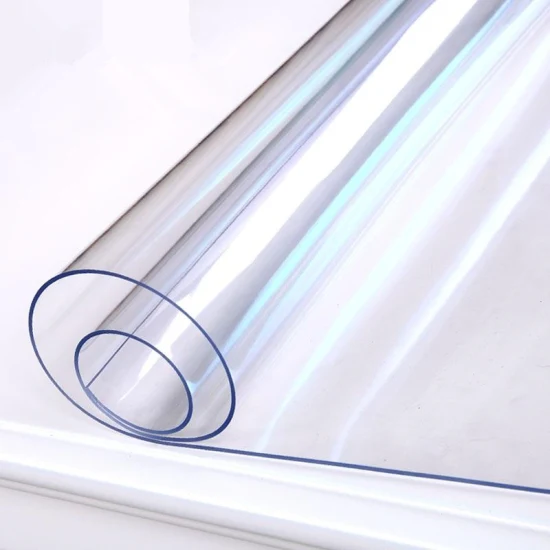 Tovaglia in plastica Yingyi da 1 mm/2 mm/3 mm in PVC Foglio di pellicola in rotolo di vetro morbido trasparente super trasparente